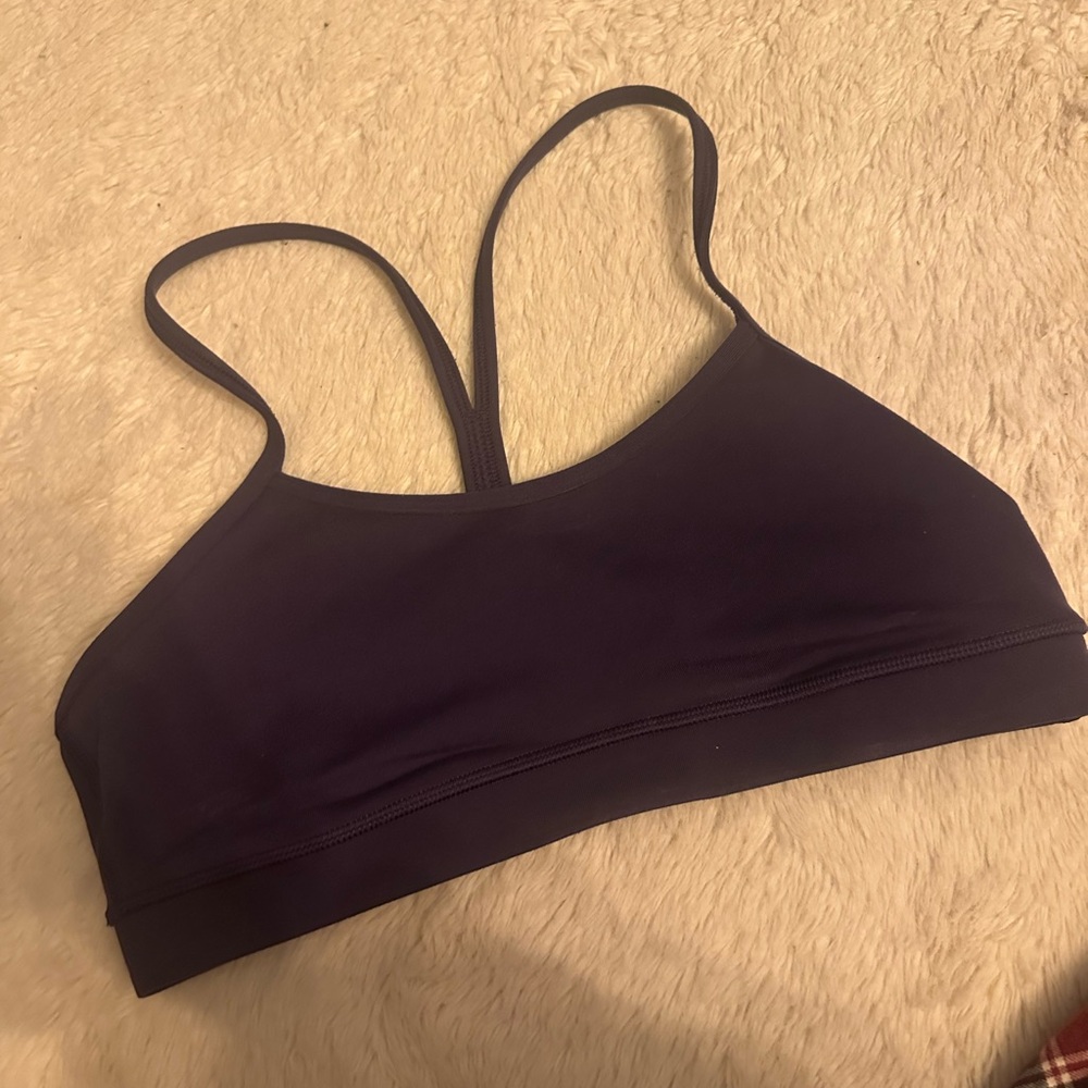 Lululemon deep purple Racerback Sports Bra with Elastic Band